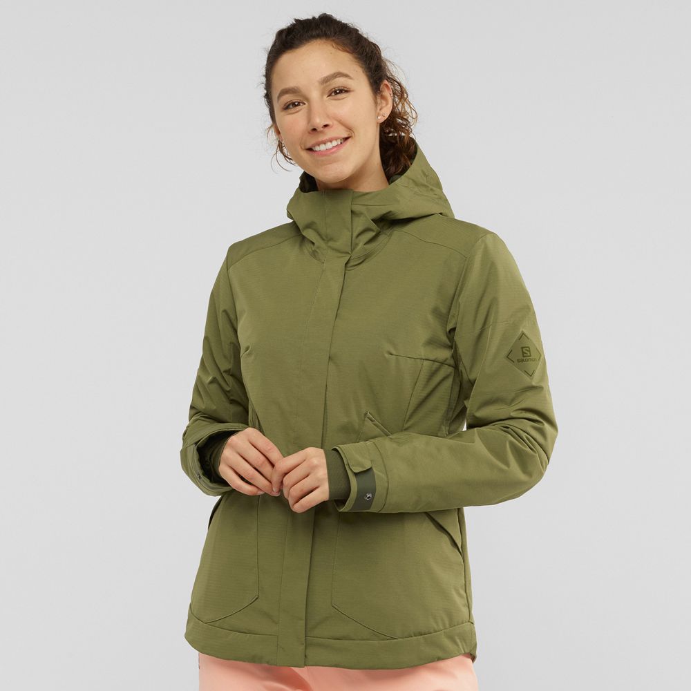 Salomon SNOW REBEL Chaqueta Esqui Mujer - Verde Oliva Verde - Colombia (03742-LOKT)